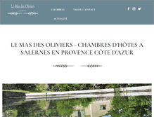 Tablet Screenshot of masdesoliviers-salernes.com
